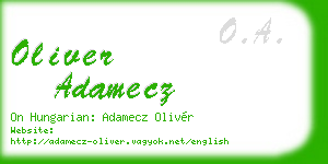 oliver adamecz business card